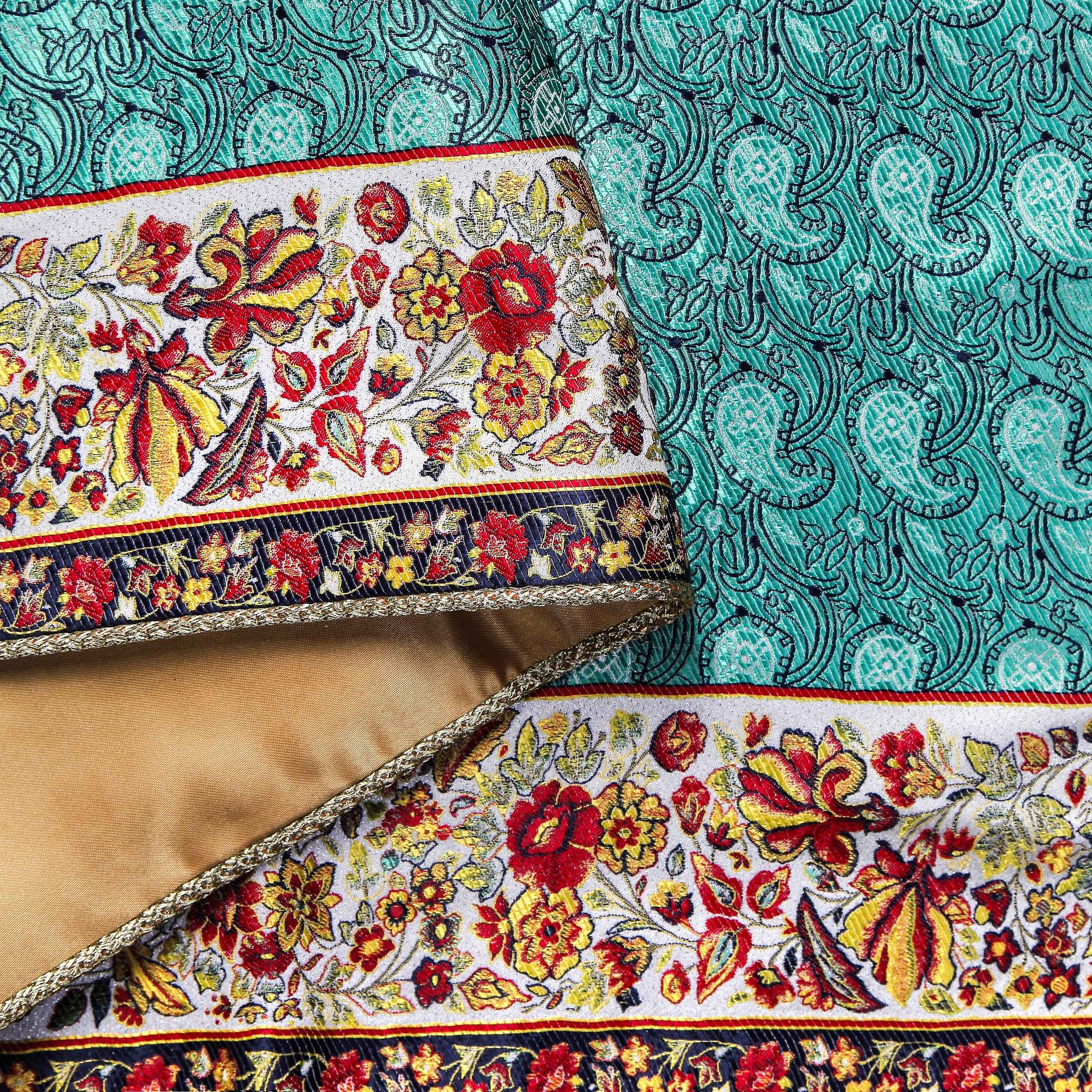 Luxe Yazd Termeh Tafelkleed Set – 5-delig – Blauw