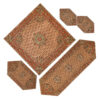 Luxe Yazd Termeh Tafelkleed Set - 5-delig - Crème