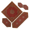 Luxe Yazd Termeh Tafelkleed Set - 5-delig - Rood