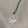 Islamitische Ketting met Hasbi Allah Patroon Stalen Medaillon