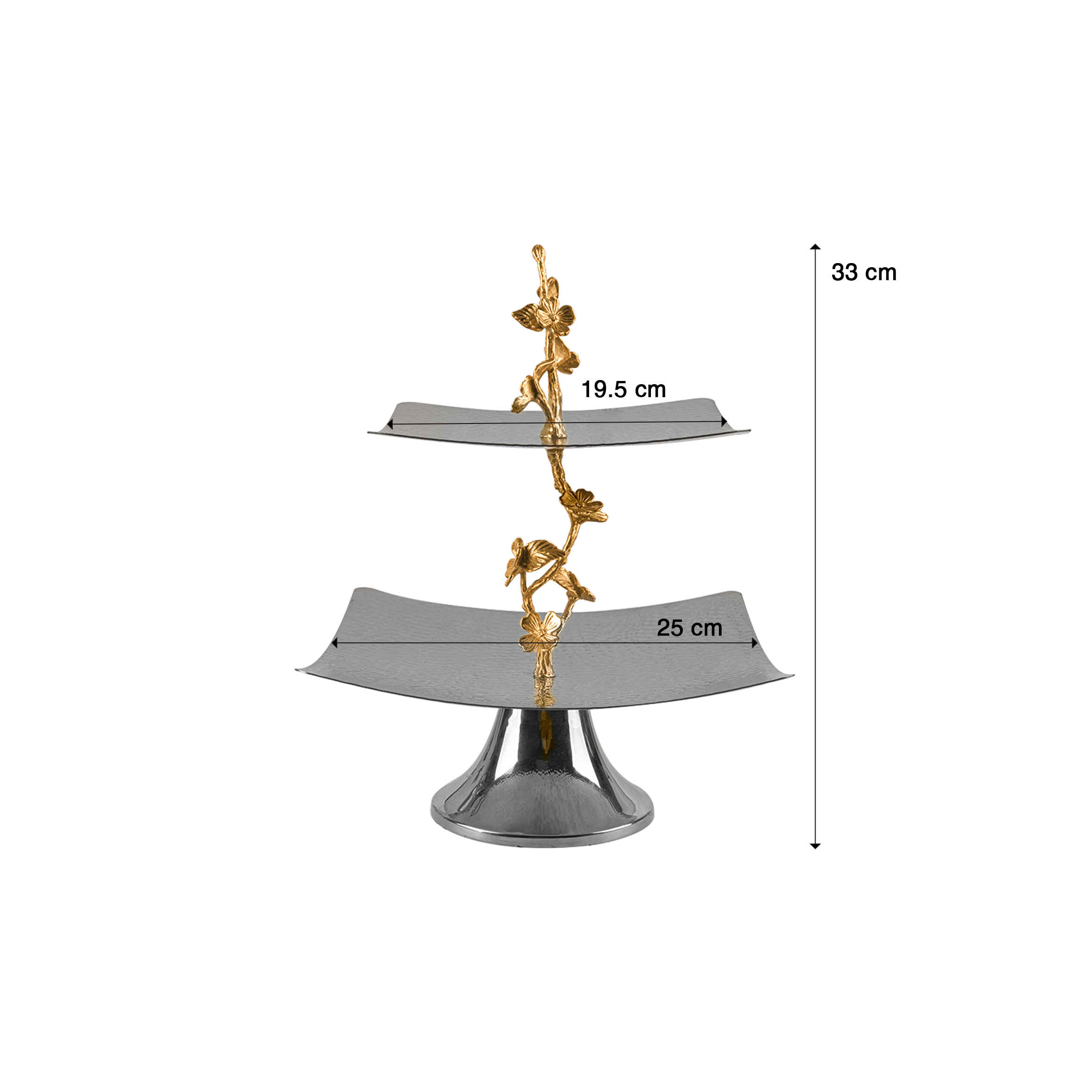 Stalen Serveerstandaard 2 Lagen – Modern Design