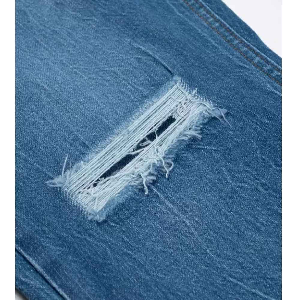 Jeans Straight Fit met Scheuren Sport Outfit voor Heren