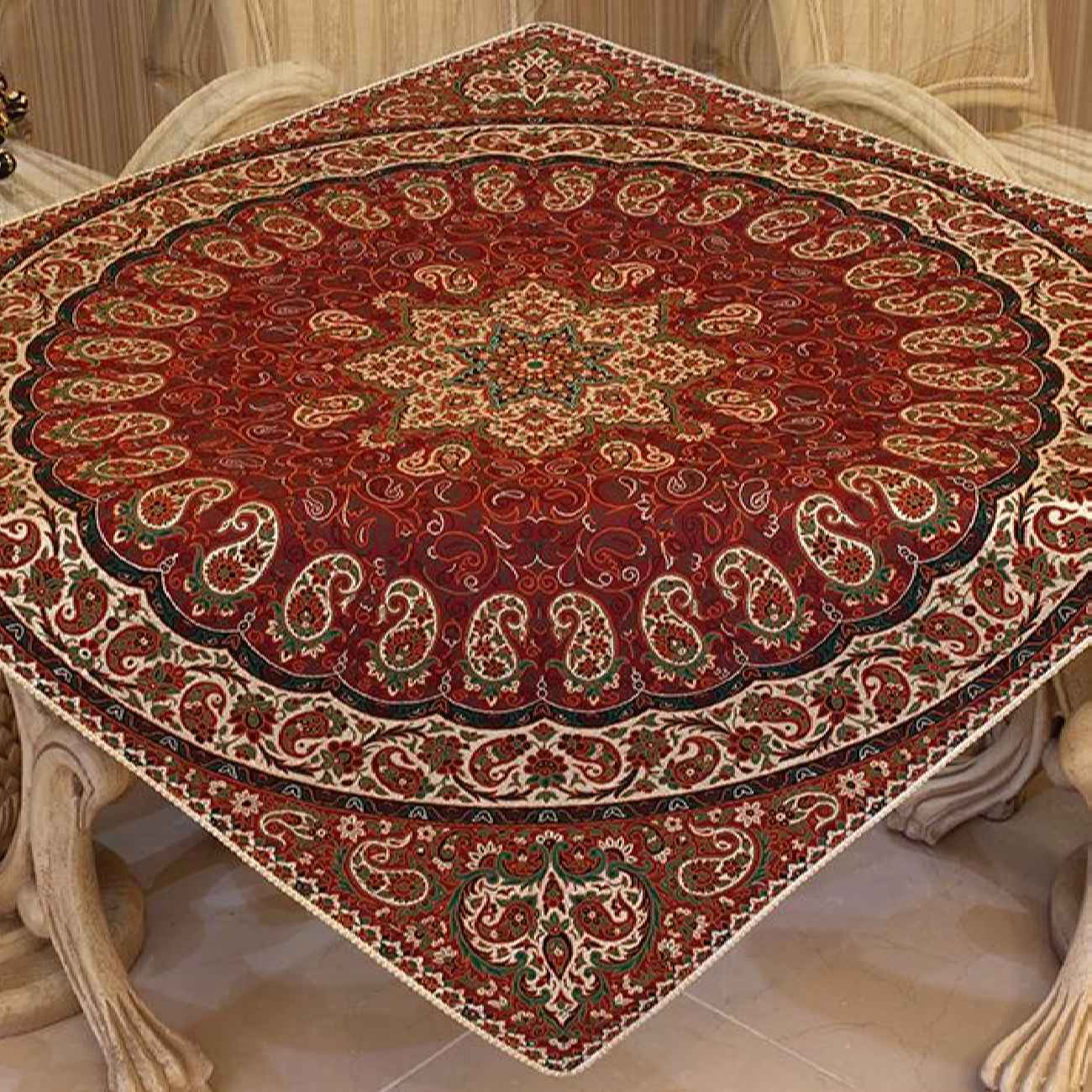 Termeh Tafelkleed Luxe met Perzisch Paisley Patroon 45