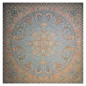 Blauw Luxueus Termeh Tafelkleed – Paisley Patroon Shahpasand III