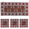 Termeh tafelkleed luxueus met Perzisch paisleypatroon Yalda (4X)