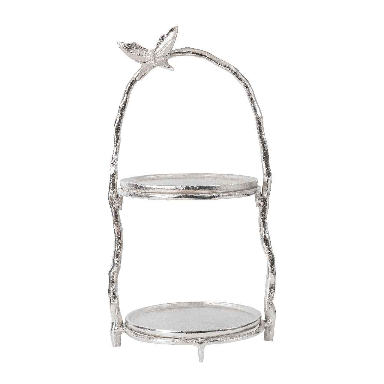 Veelzijdige Serveerstand voor Snacks en Snoep Vlinder Design