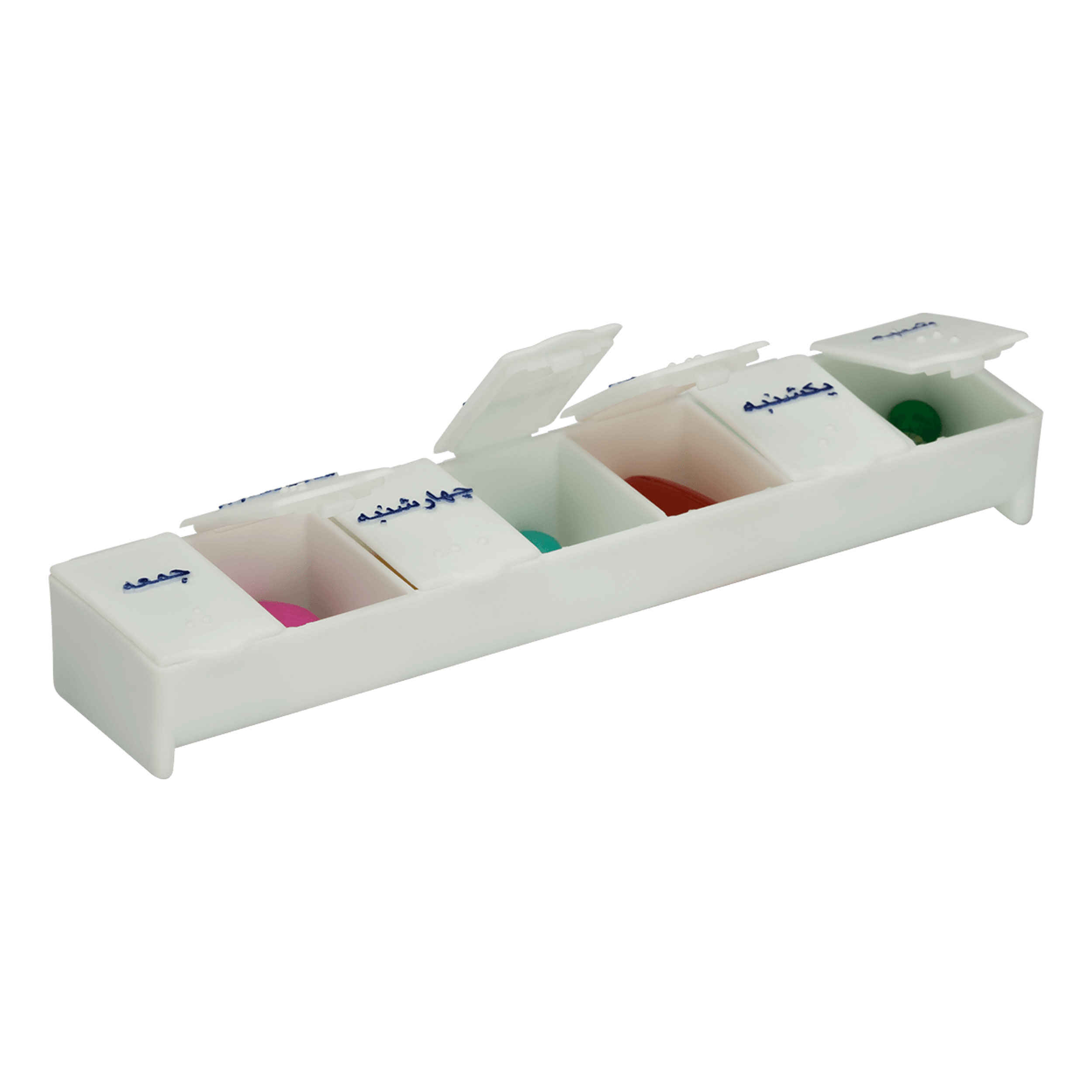 Wekelijkse Pillendoos – 7 Compartimenten (Wit)