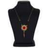 Messing Ketting Perzisch Traditioneel Thema voor Dames met Rode en Groene Agaat