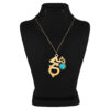 Messing Ketting Perzisch Traditioneel Thema voor Dames met Turkoois