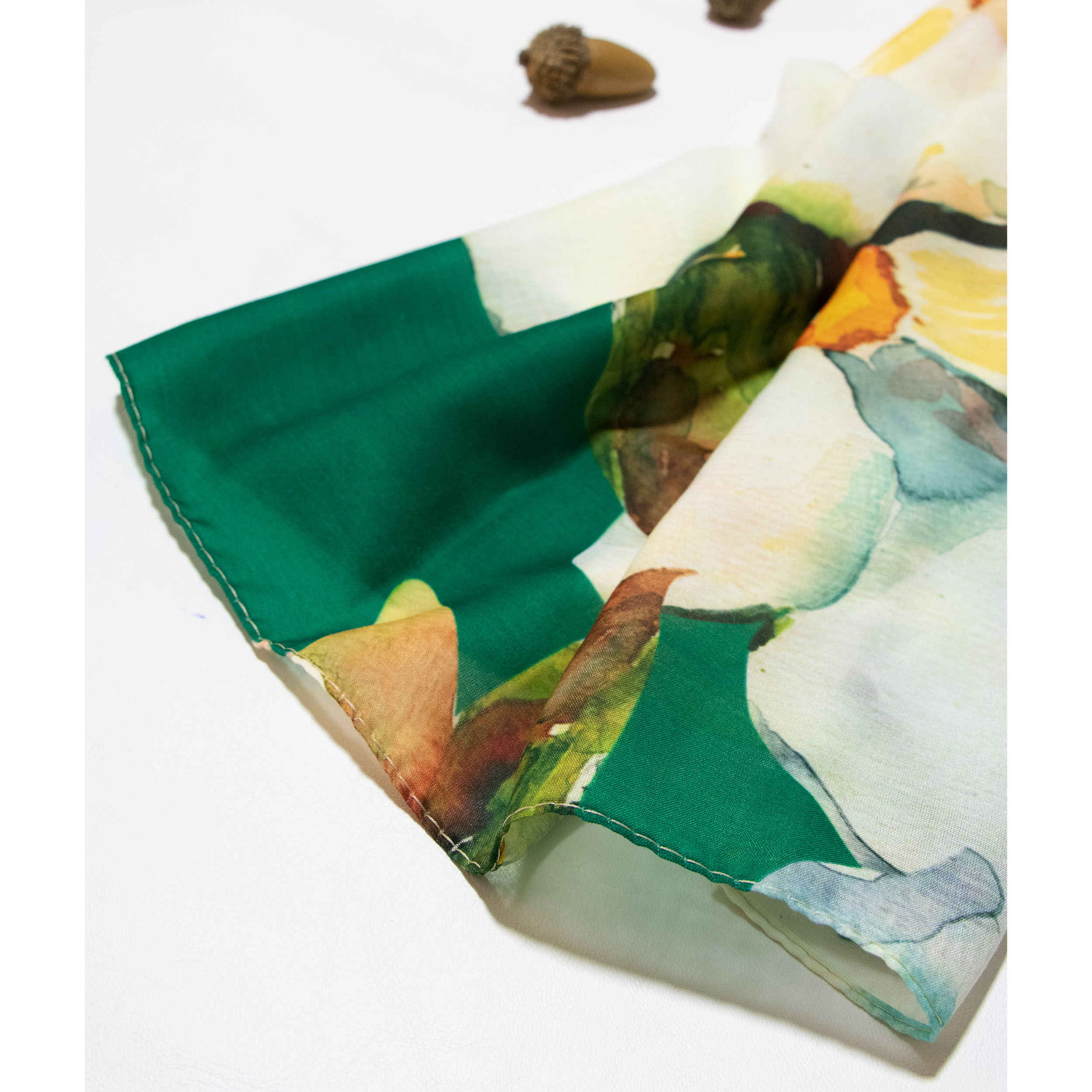 Gedrukte Sjaal voor Dames Artistiek & Lichtgewicht Blauw Abstract Ontwerp