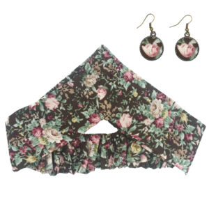 Dames Gedraaide Haarband & Oorbellen Set Botanisch