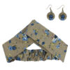 Dames Gedraaide Haarband & Oorbellen Set Grijs