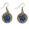 Dames Gedraaide Haarband & Oorbellen Set Grijs