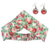 Dames Gedraaide Haarband & Oorbellen Set Lichtgroen