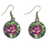 Dames Gedraaide Haarband & Oorbellen Set Bloem & Stippen