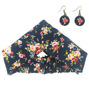 Dames Gedraaide Haarband & Oorbellen Set Bloemen