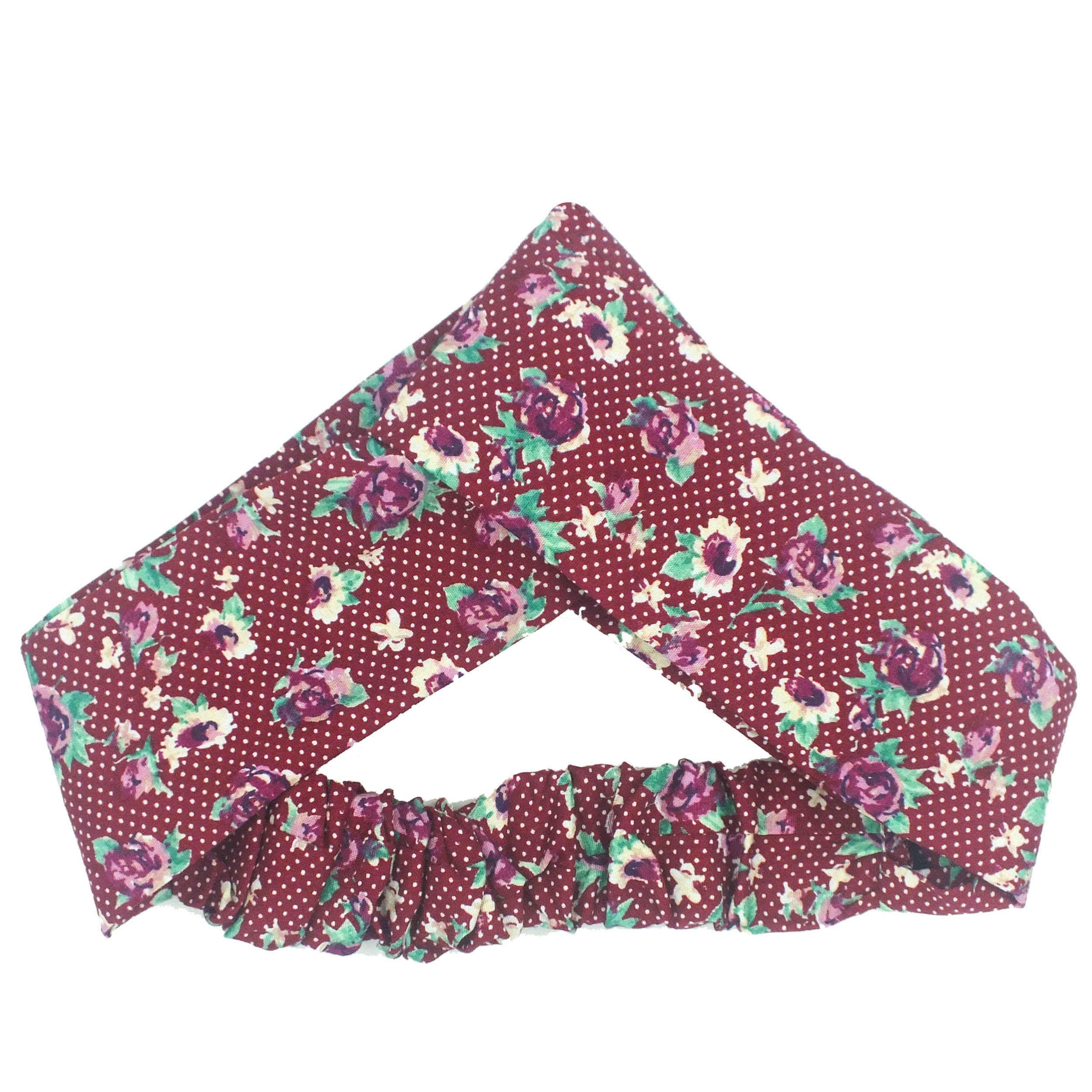Dames Gedraaide Haarband & Oorbellen Set Rood Stippen