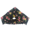 Dames Gedraaide Haarband & Oorbellen Set Zwart Bloemen