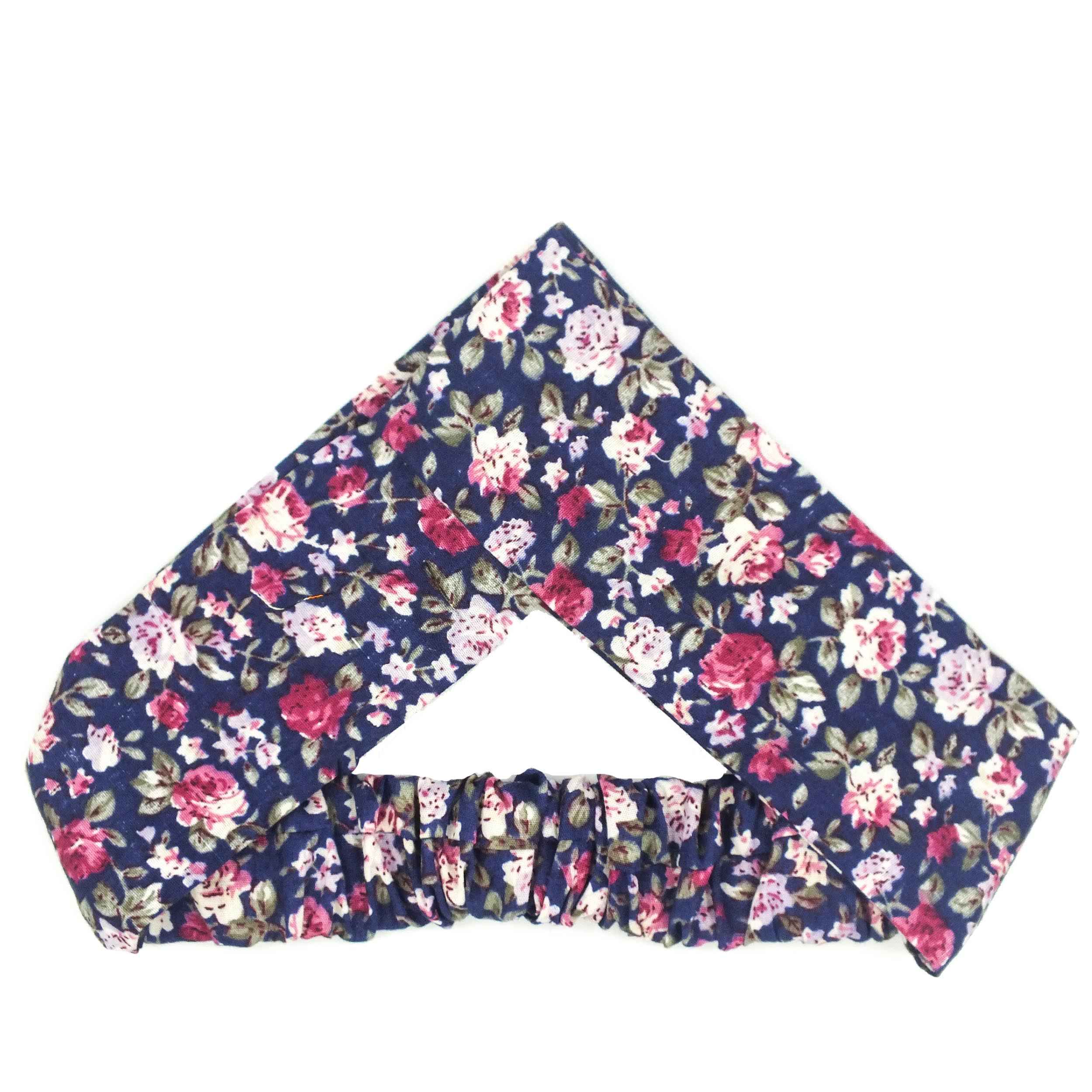 Dames Gedraaide Haarband & Oorbellen Set Navy & Roze