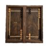 Houten gesneden backgammonbord met Ashkbous-ontwerp