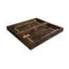 Houten gesneden backgammonbord met Ashkbous-ontwerp