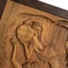 Houten gesneden backgammonbord met Ashkbous-ontwerp