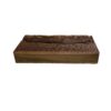 Houten gesneden backgammonbord met de held Rostam