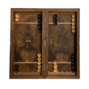 Houten gesneden backgammonbord met Rostam-ontwerp