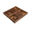 Houten gesneden backgammonbord met Rostam-ontwerp