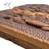 Houten gesneden backgammonbord met Rostam-ontwerp
