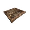 Houten gesneden backgammonbord met drakenstrijd