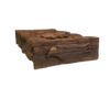 Houten gesneden backgammonbord met adelaar