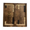 Houten gesneden backgammonbord met Feniks-ontwerp