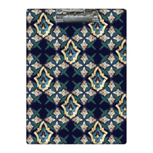 Houten Klembord – Navy Blauwe Tegelprint