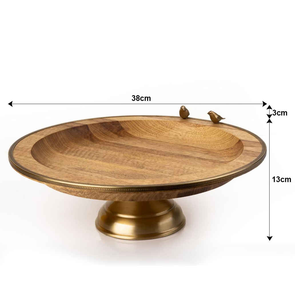 Houten Serveerbord voor Fruit en Snoep Vogel Design