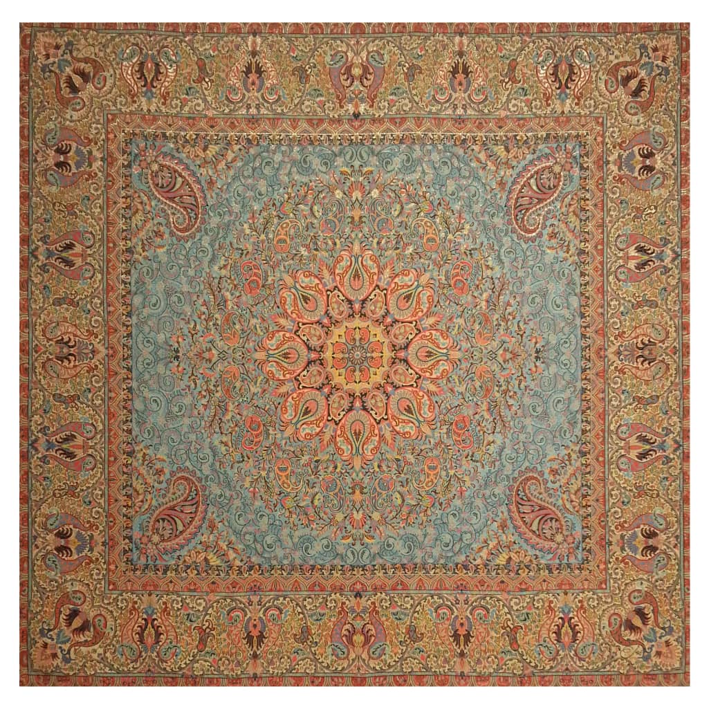 Yazd Termeh Tafelkleed Luxueus met Perzisch Paisley Patroon Farvardin II