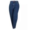 Relaxed Fit Tapered Mom Jeans – Blauw Denim