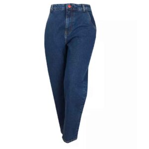 Relaxed Fit Tapered Mom Jeans – Blauw Denim