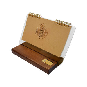 1403 Perzische Maandkalender met Houten Basis