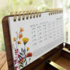 1403 Perzische Houten Bureaukalender met Notitiesectie