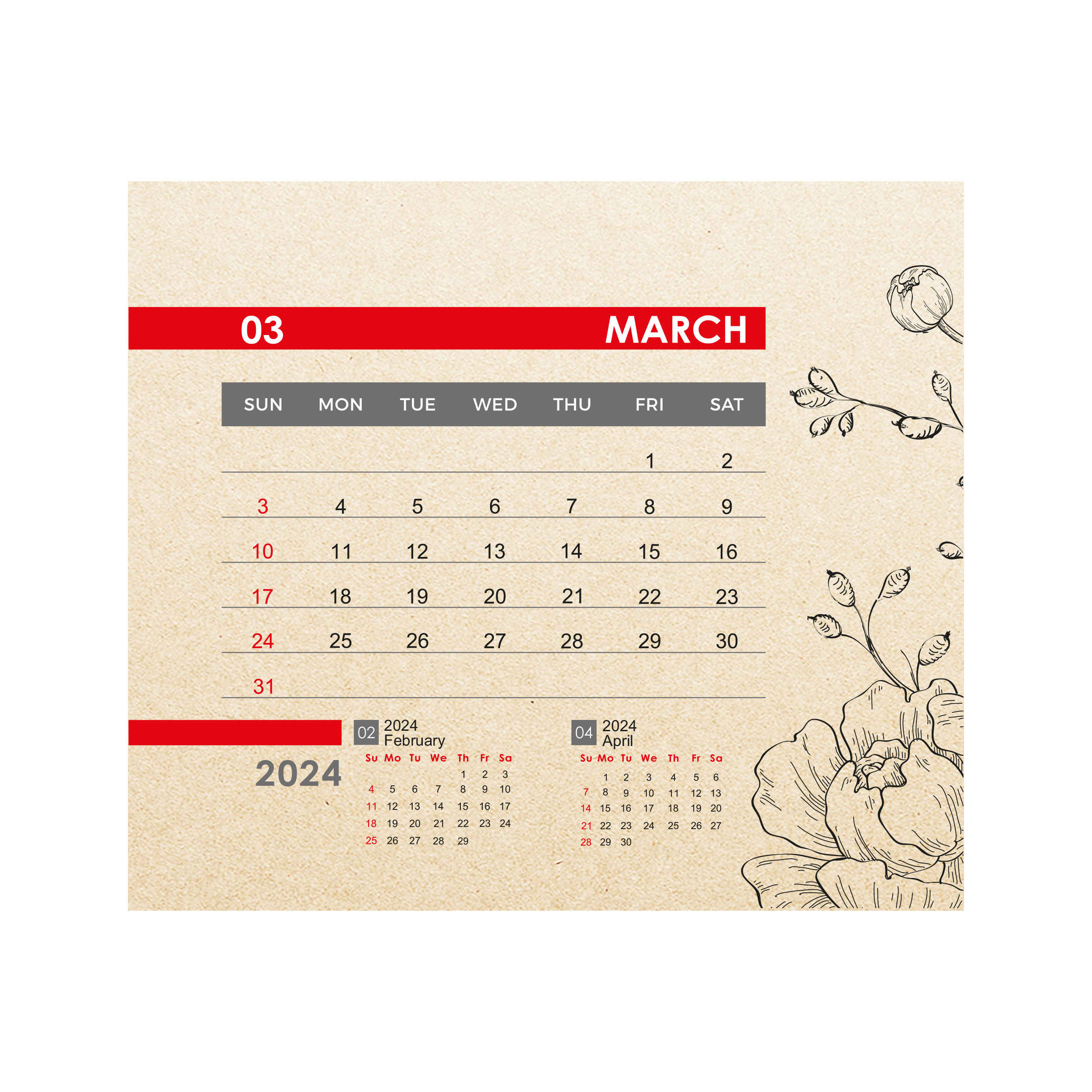 1403 Perzische Bureaukalender met Kraftpapier