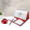 1403 Perzische Bureaukalender met Notitieblok – Rood