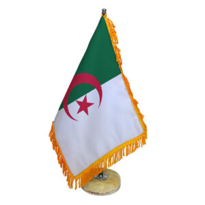 Algerije Bureau Vlag met Stenen Voet