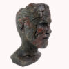 Decoratieve betonnen sculptuurvaas met een artistiek mannenkopontwerp, een indrukwekkend accent voor uw interieur