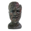 Decoratieve betonnen sculptuurvaas met een artistiek mannenkopontwerp, een indrukwekkend accent voor uw interieur