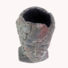 Decoratieve betonnen sculptuurvaas met een artistiek mannenkopontwerp, een indrukwekkend accent voor uw interieur