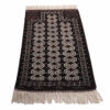 Handgeknoopt Perzisch Golestan Torkaman Tapijt (Bukhara Design) - Mahoniebruine Wol