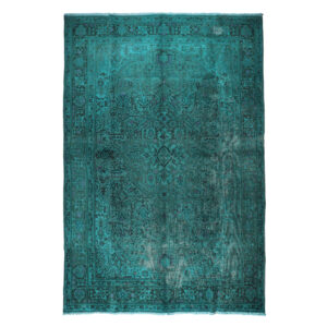 Handgeknoopt Perzisch Isfahan Tapijt (Traditioneel Klassiek Design) – Groenblauwe Wol