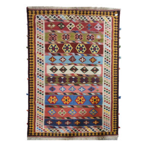 Authentiek Perzisch Wol Kilim Tapijt Handgeweven in Shiraz Qashqai