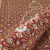 Handgeknoopt Perzisch Birjand Riz Mahi Tapijt (Mahi Medaillon) - Rode Zijde & Wol